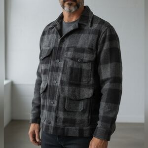 Vintage FILSON Mackinaw Virgin Wool Plaid Jacket